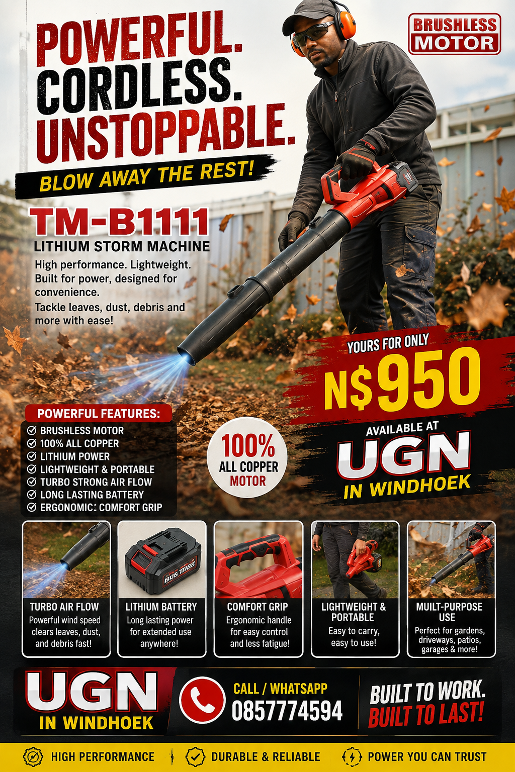 TM-B1111 Lithium Storm Machine