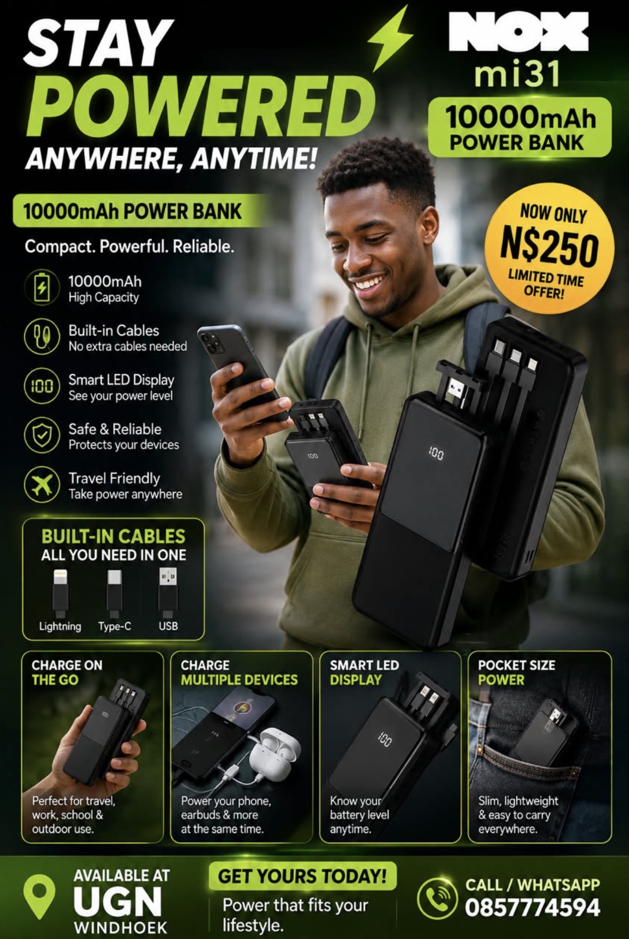 NOX Mi31 10,000mAh Power Bank